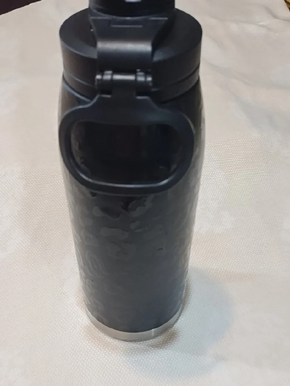 Black Insulated Travel Water Bottle - Durable Stainless Steel
